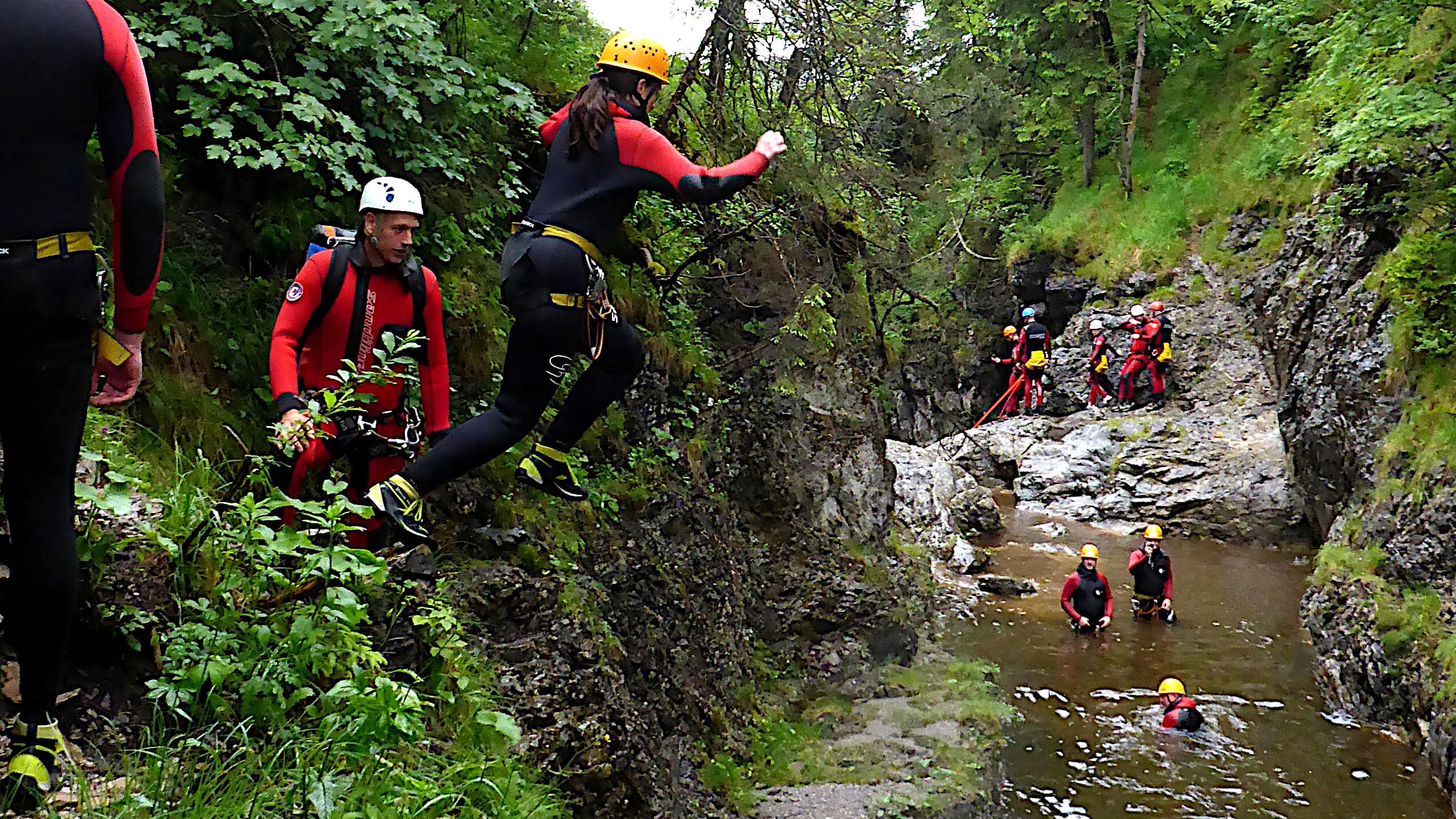 canyoning stuibenfaelle plansee sprung