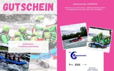 Gutschein Familienrafting im Allgäu oder Tirol