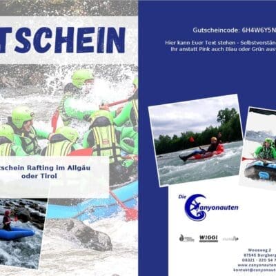 Gutschein Tubing Allgäu